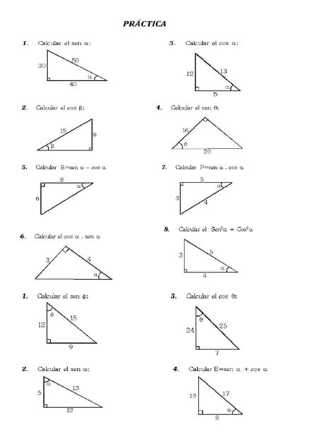 Razones Trigonométricas Pdf