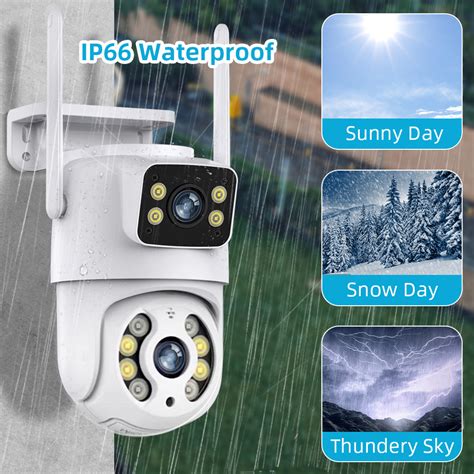 8MP V380 Pro Outdoor Waterproof CCTV Camera WIFI Wireless Dual Lens