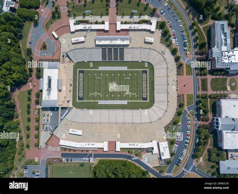 Aerial view of Jerry Richardson Stadium at the University of North