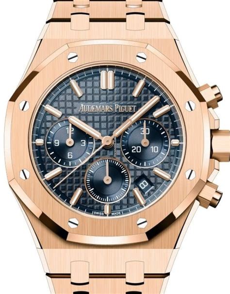 Audemars Piguet Royal Oak Chronograph Rose Gold 38mm Blue Dial For