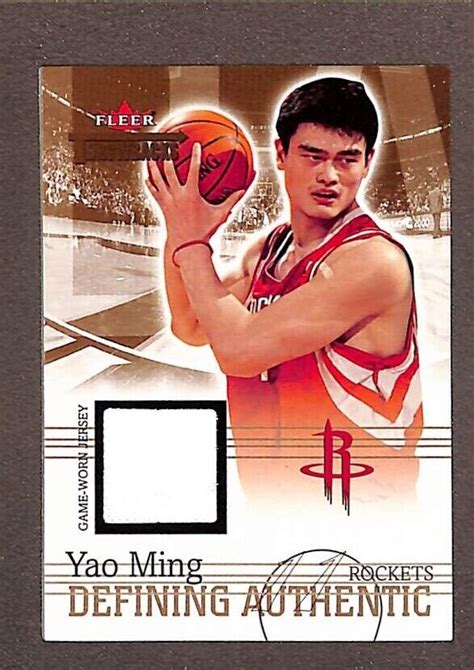 2004 05 Fleer Throwbacks Defining Authentic Jersey DA YM Yao Ming EBay