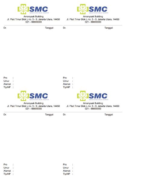 Simple Formulir Resep Pdf