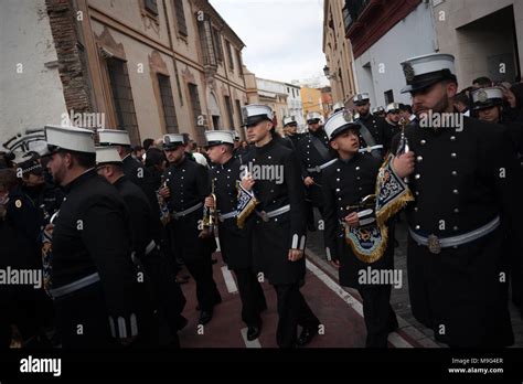 Malaga Spain Th Mar Musicians Of Pollinica Brotherhood