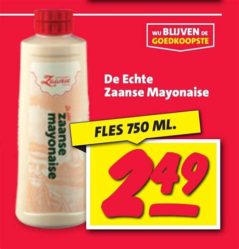 De Echte Zaanse Mayonaise 750 Ml Aanbieding Bij Nettorama