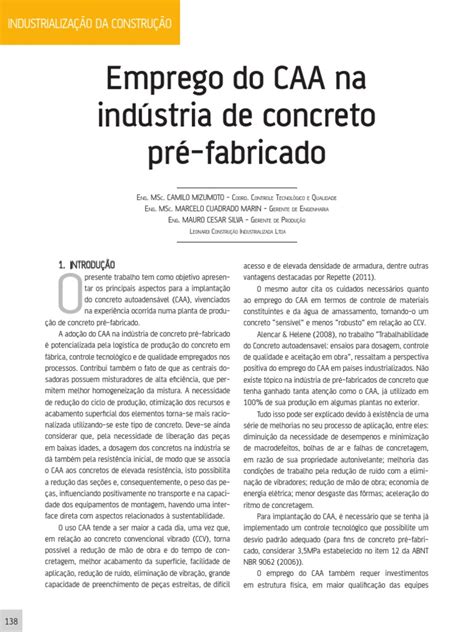 Pdf Artigo Leonardi Caa Pr Moldados De Concreto Dokumen Tips