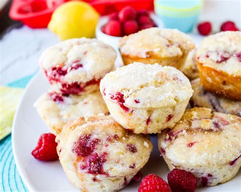 Raspberry Lemon Glazed Muffins The Food Charlatan