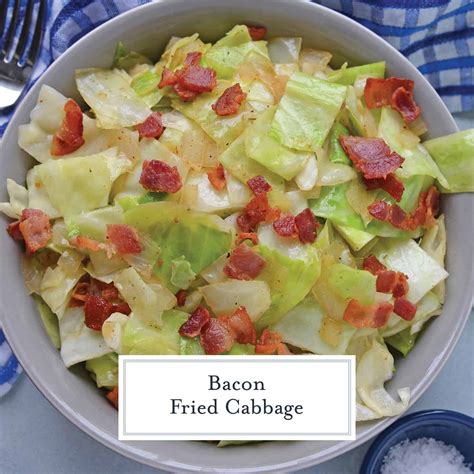 Bacon Fried Cabbage - Southern Style Fried Cabbage with Bacon