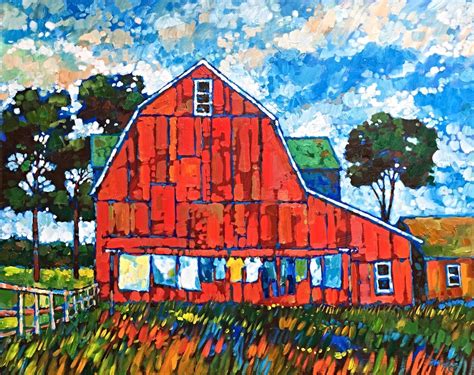 The Big Red Barn Print Etsy