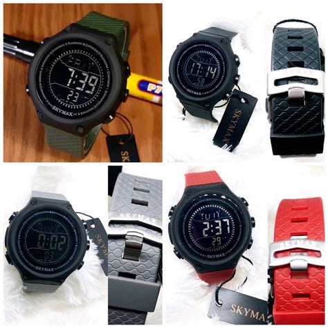 Jual Skymax Original S1810 Jam Tangan Pria Tali Karet Shopee Indonesia