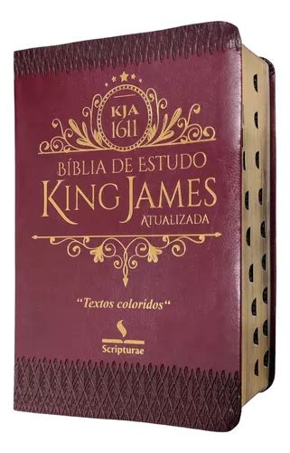 B Blia De Estudo King James Atualizada Texto Colorido Capa Luxo