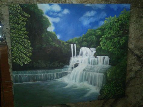 Nita Frame: lukisan pemandangan air terjun