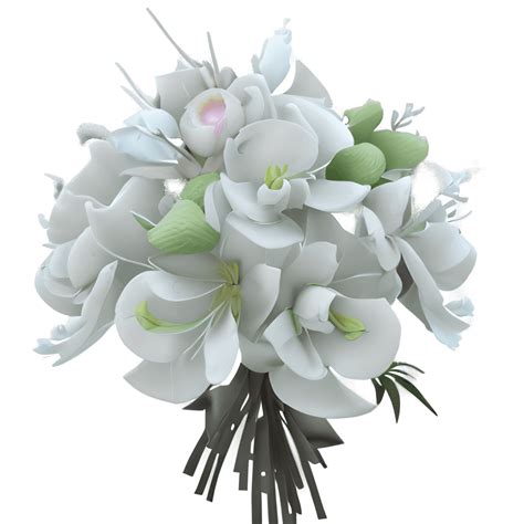 White Freesia Bouquet · Creative Fabrica