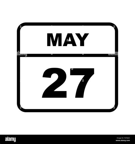 May 27th Date on a Single Day Calendar Stock Photo - Alamy
