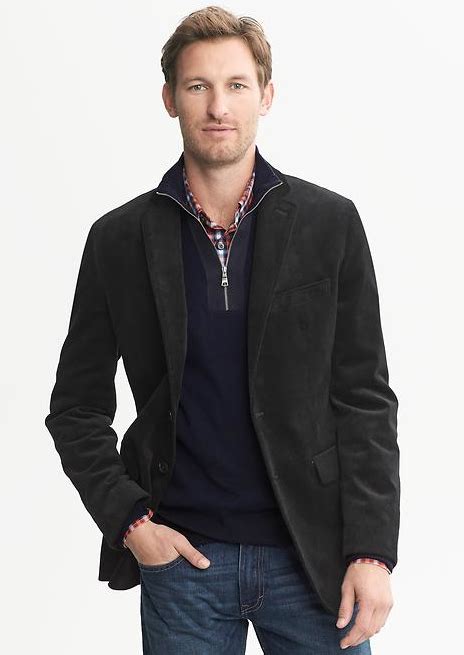 Tailored Fit Black Cord Blazer Banana Republic Cord Blazer Mens Fashion Inspiration Long