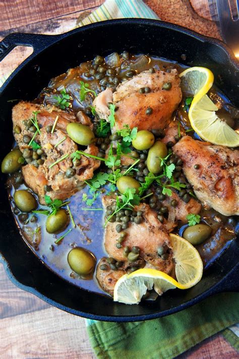 Naked Chicken Piccata With Picholine Olives Foraged Dish Healthy