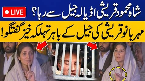 Shah Mehmood Qureshi Released From Adiala Jail Mehar Bano Media Talk