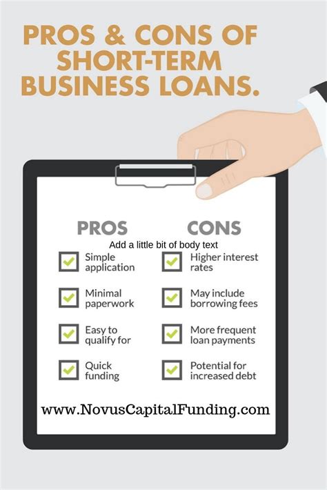 Pros And Cons Of Short Term Business Loans Business Loans Loan