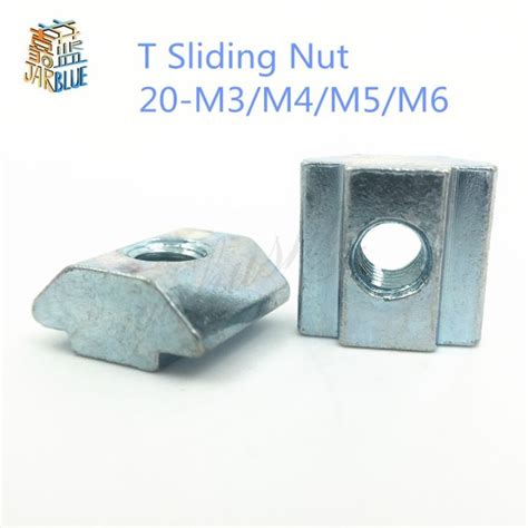 Pcs Lot T Sliding Nut Block Square Nuts M M M M For Aluminum