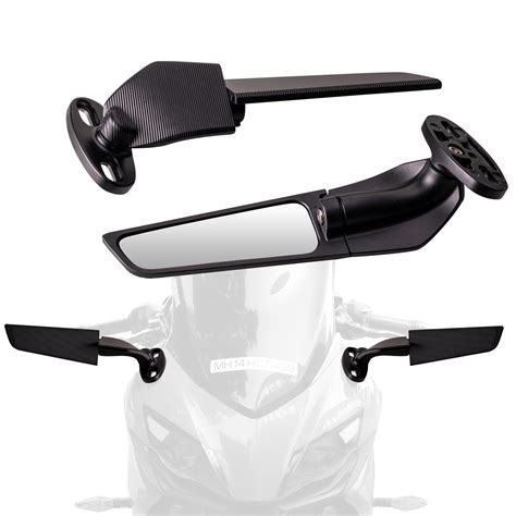 Lwlusup Racing Motorcycle Rear View Mirrors Adjustable Rotating Side