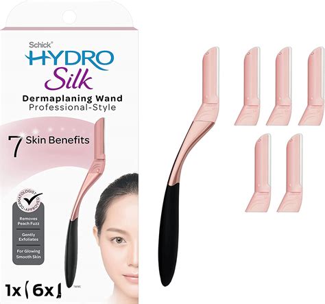 Schick Hydro Silk Dermaplaning Wand Dermaplaning Tool For Face With 6