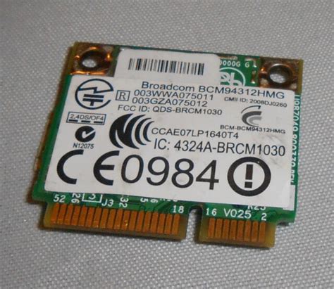 Broadcom Bcm Hmg Bcm Half Mini Pci E Wlan Card For Sale Online