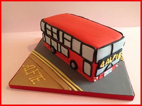 Double Decker Bus Decorated Cake By Carolyn Cakesdecor