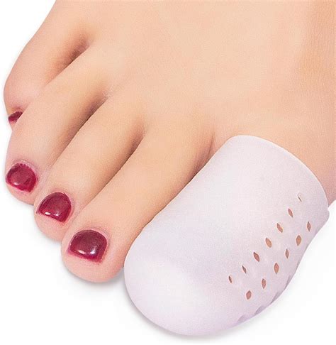 Hoogoo Big Toe Cap 10 Pcs Breathable Toe Protector Toe Cover Sleeves With Holes