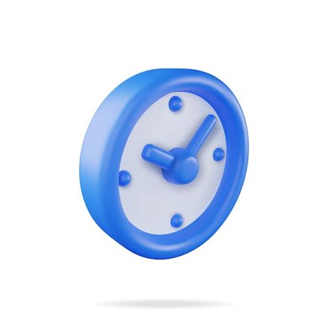 Premium Vector 3d Simple Classic Round Wall Clock Isolated Render Alarm Clock Icon Measurement