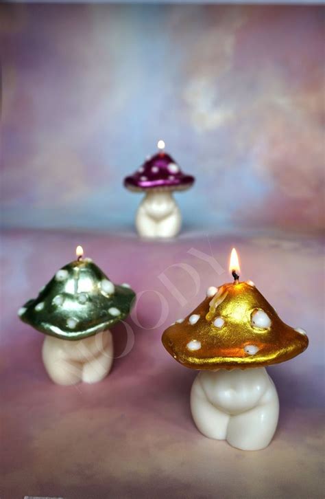 Mushroom Goddess Candle Goddess Mushroom Candle Cottage Etsy In 2023