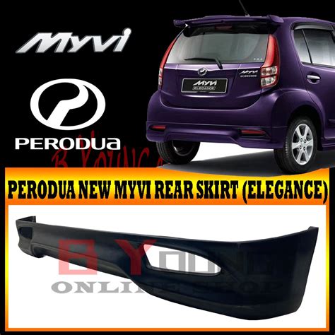 Perodua New Myvi Myvi Ezi Myvi Rear Skirt Elegance Polyurethane