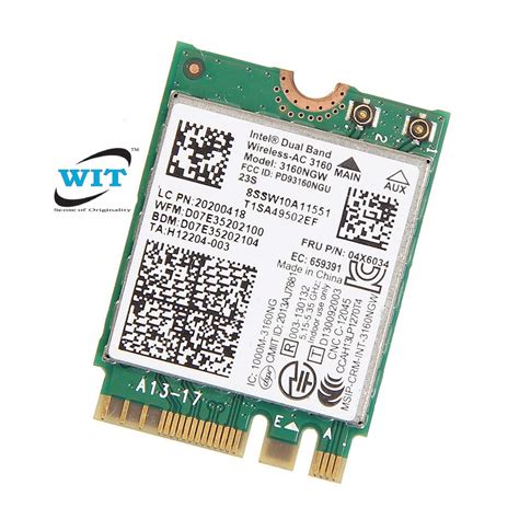 Intel Dual Band Wireless Ac Ngw Ac Wifi Bluetooth