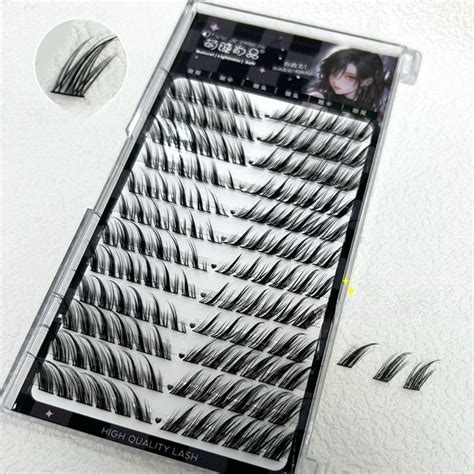 Fox Eye Effect Segmented Lashes Individual False Eyelashes Eyelashes