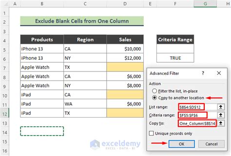 How To Use Advanced Filter To Exclude Blank Cells In Excel 3 Easy Tricks