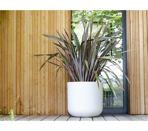 Pot De Fleurs Rond En Plastique Graphit Up Blanc C Rus Cm Pot