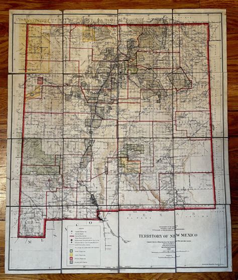 Territory Of New Mexico Map 1903 Coloradoartifactual