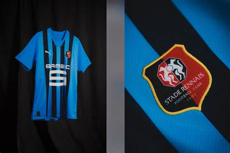 Stade Rennais Puma D Voile Un Maillot Third Bleu Et Noir