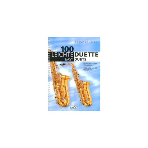 Franz Kanefzky 100 Leichte Duette 2 Alt Oder 2 Tenor Saxophone