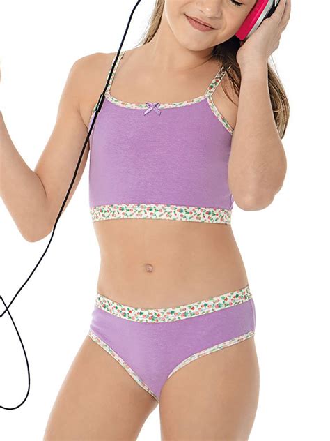 Conjunto Lingerie Infantil Sutiã Calcinha Teen Girl DeMillus 60051