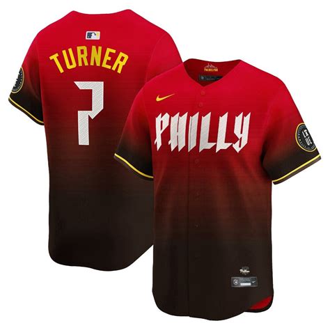 Philadelphia Phillies Trea Turner 2024 City Connect Limited Red Jersey