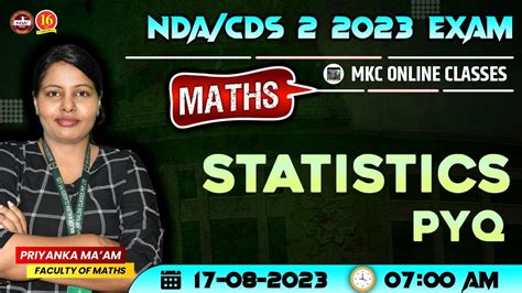 Math S For Nda Cds Exam Statistics Pyq Must Watch Nda Cds Pyq