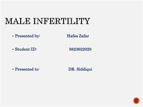 Male Infertility Causes Management Pptx