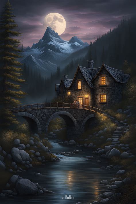 Mystical Alpine Landscapes: Moonlit Secrets 🌄🌙