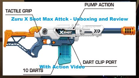 Zuru X Shot Max Attack Unboxing And Review With Action Video With Evan