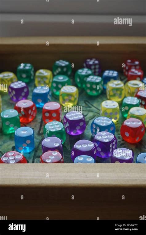 Colourful D6 Dice From Sagrada Board Game Stock Photo Alamy