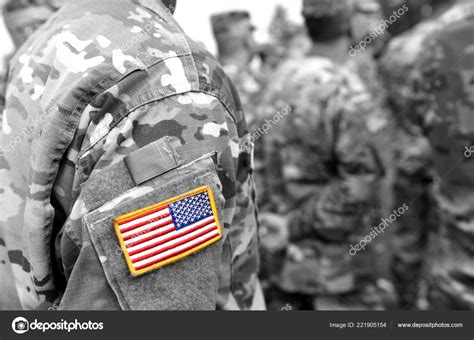 Army Uniform Patch Flag Army Military Concept — Stock Photo © Bumble ...