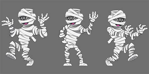 Mummy In Different Poses 1314195 Vector Art At Vecteezy