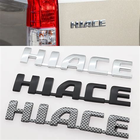 1PC 3D ABS HIACE Car Letter Logo Sticker Tail Bumper Badge Auto Rear