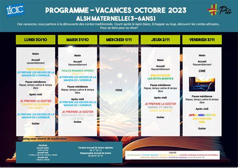 Calaméo Programme Vacances Maternel Automne 2023