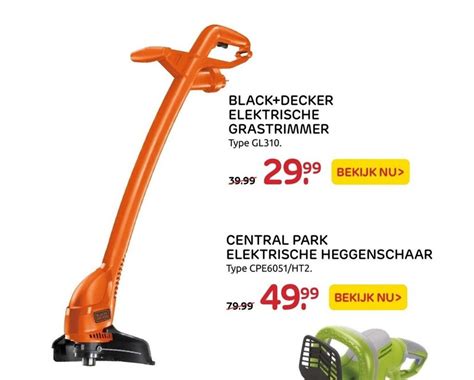 Black Decker Elektrische Grastrimmer Type GL310 Aanbieding Bij Praxis