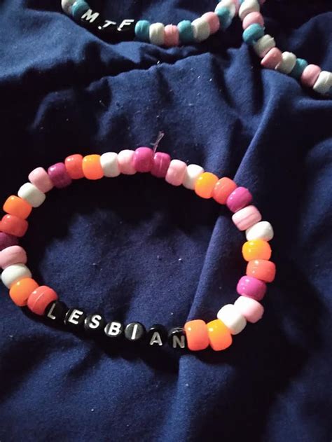 Lesbian Pride Flag Bracelet Etsy